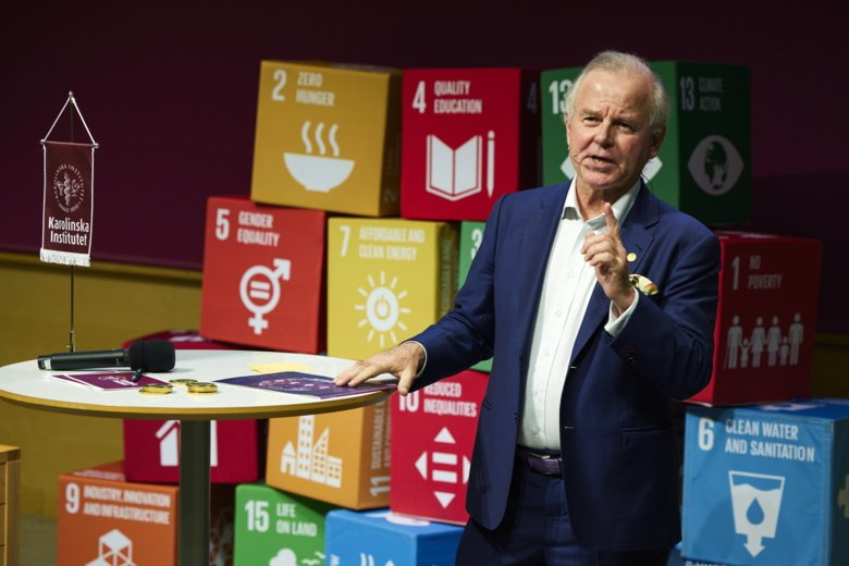 KI:s rektor Ole Petter Ottersen inledde Rosling-seminariet 2022. Foto: Fredrik Persson