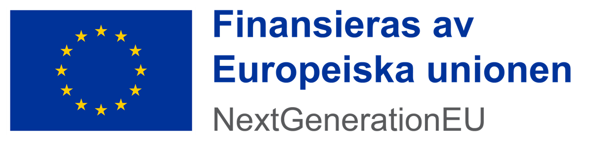 Logotyp med texten finansieras av Europeiska unionen, NextGeneration EU.