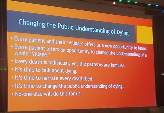 Bild från bildspel: "Changing the Public Understanding of Dying"