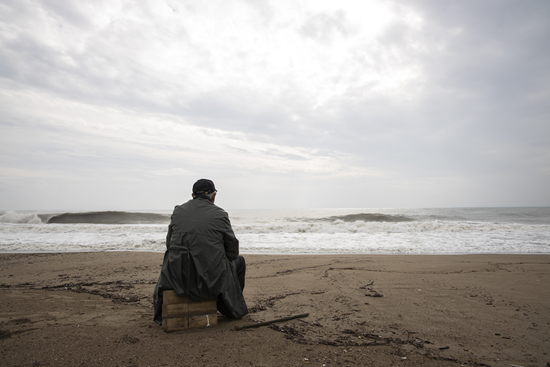 Man på strand